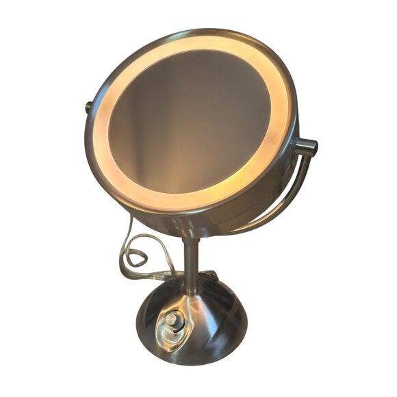 Conair Illuminated 5x/1x Magnification Mirror 8.5" Model BE103 Brush nickel / Si - Picture 1 of 8